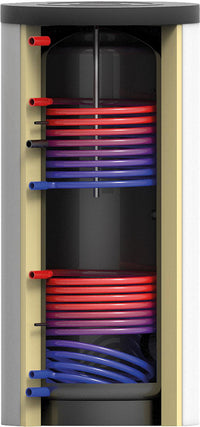 Ballon d'eau chaude sanitaire solaire EV-TWS-2W acier émaillé, 2 échangeurs