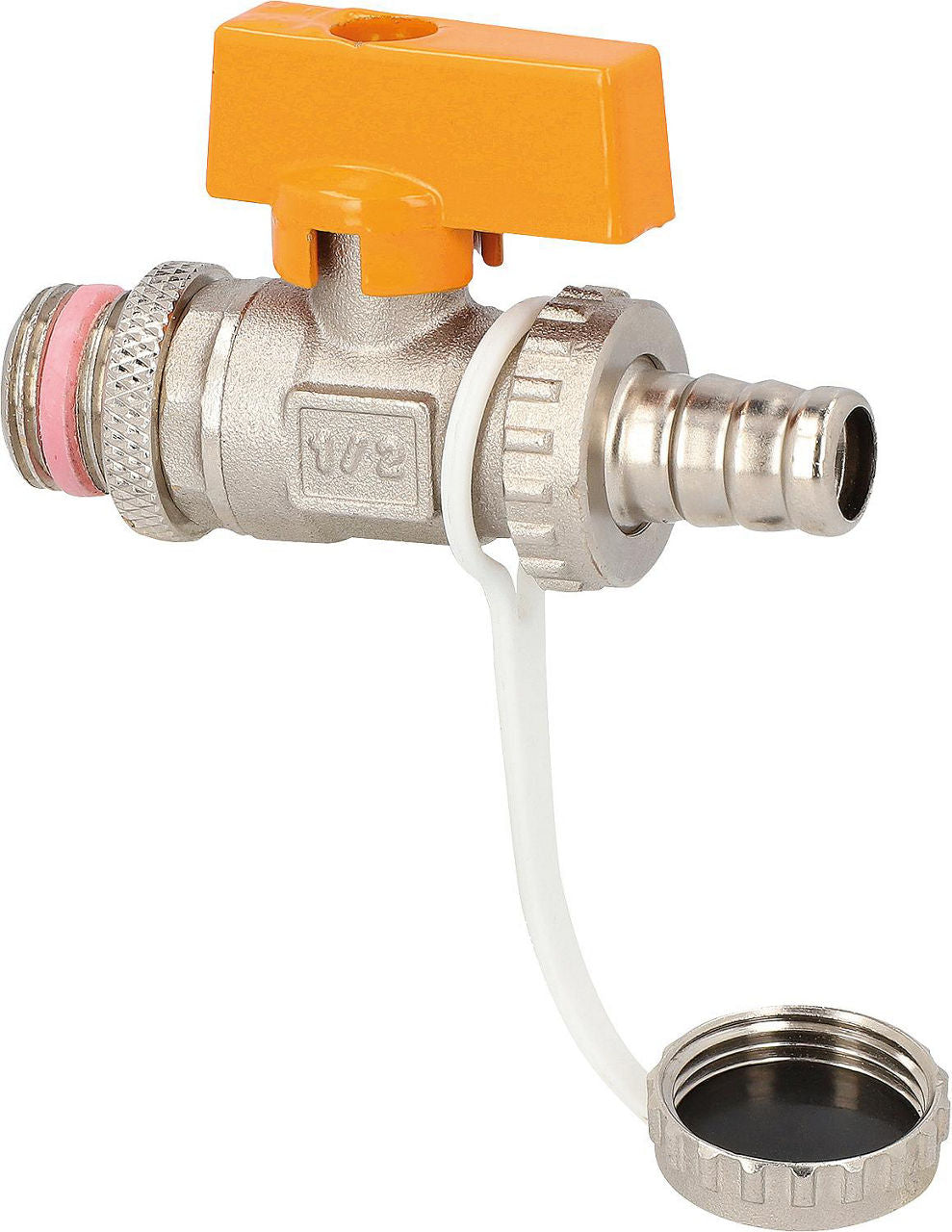 Robinet de vidange KFE à boisseau sphérique solaire DN15 (1/2"), jusqu'à 200 °C
