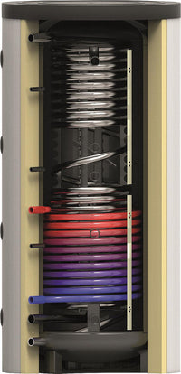 Ballon-tampon combiné hygiène EV-HKS-1W acier émaillé, 1 échangeur