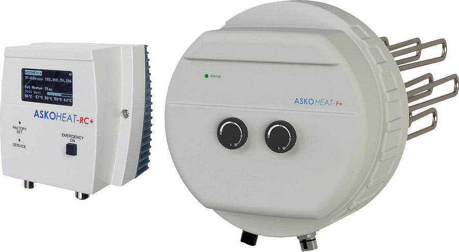 Résistance électrique à bride ASKOHEAT+ 2.0, type AHF-TI-plus, 6 niveaux, ø 240 mm