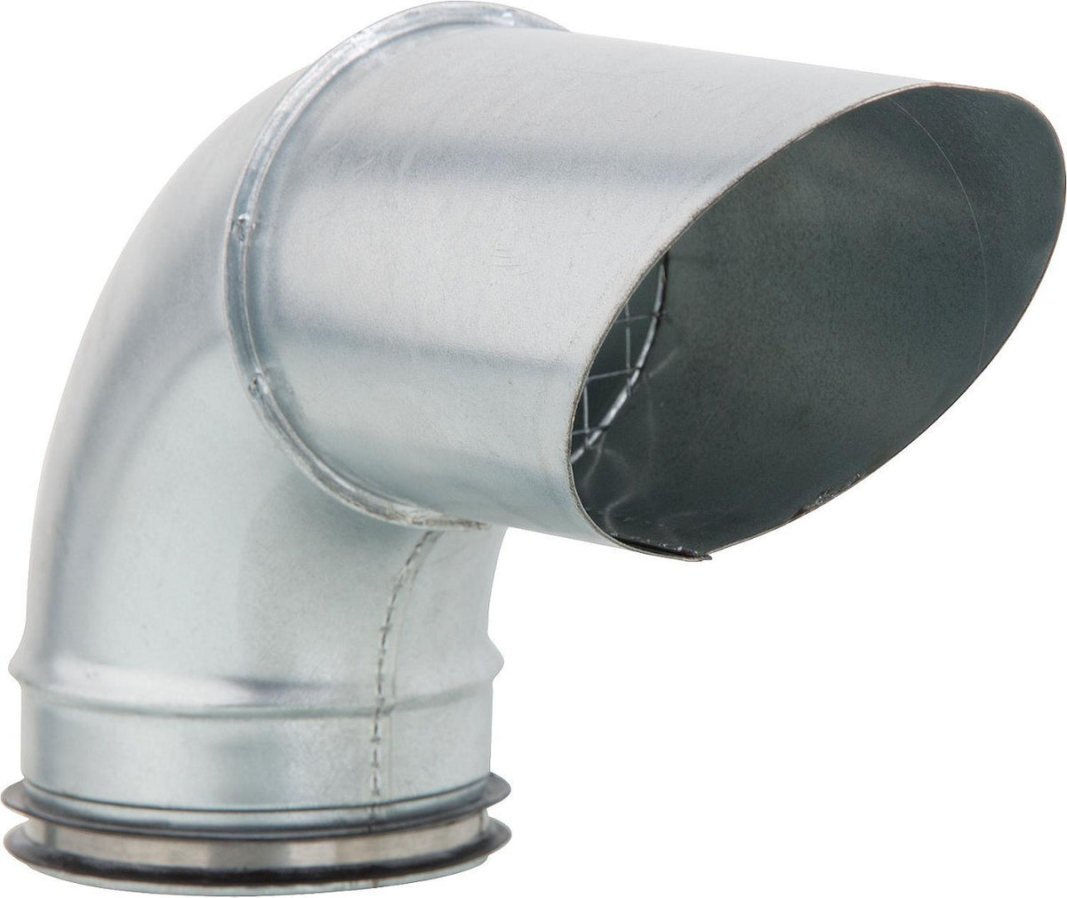 Coude de soufflage 90° Rokaflex avec nipple à emboîter, galvanisé