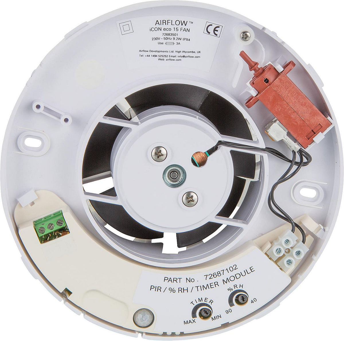 Ventilateur pour petite pièce Airflow Icon 15, blanc, DN 100