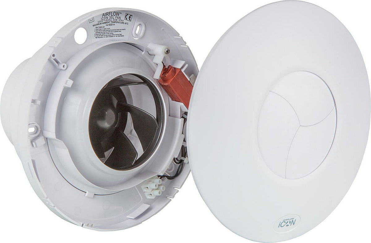 Ventilateur pour petite pièce Airflow Icon 30, blanc, DN 100