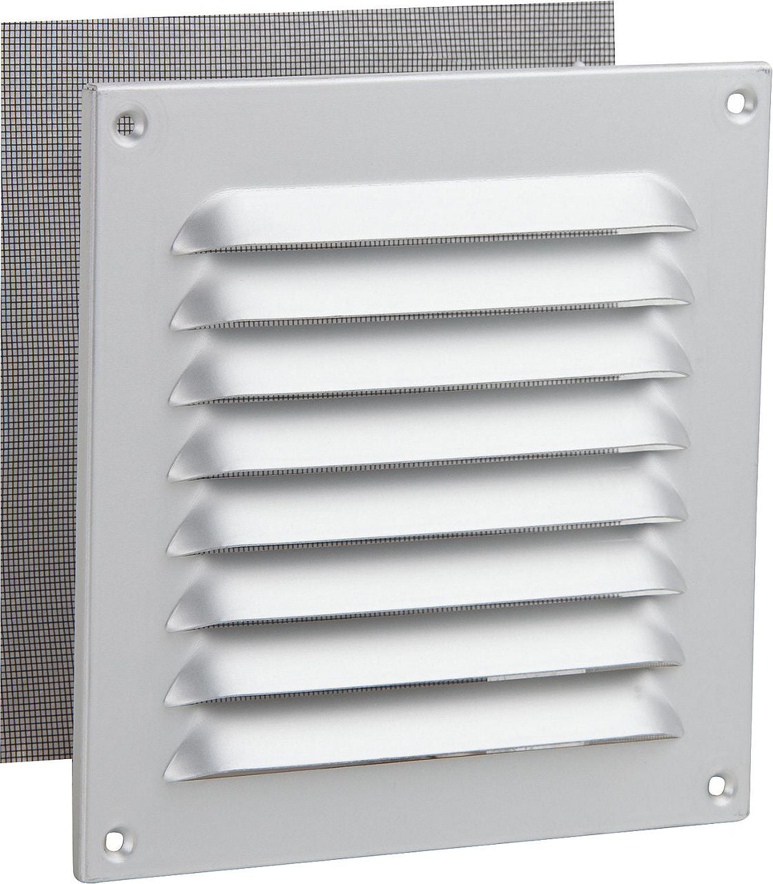 Grille pare-pluie carrée en aluminium anodisé avec moustiquaire UPMANN