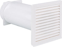 Traversée murale télescopique à raccord rond, plastique blanc UPMANN