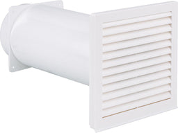 Traversée murale télescopique à raccord rond, plastique blanc UPMANN