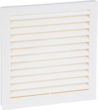 Grille de ventilation carrée UPMANN en plastique blanc avec moustiquaire