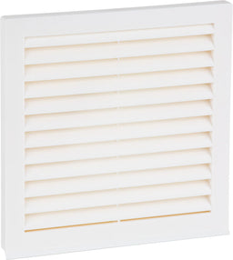 Grille de ventilation carrée UPMANN en plastique blanc avec moustiquaire