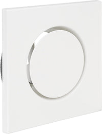 Bouche d'entrée d'air carrée, acier galvanisé blanc, avec étrier à ressort