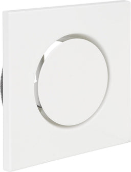 Bouche d'entrée d'air carrée, acier galvanisé blanc, avec étrier à ressort