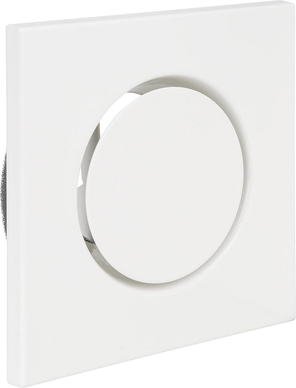 Bouche d'entrée d'air carrée, acier galvanisé blanc, avec étrier à ressort