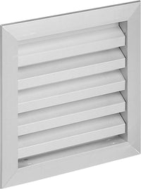 Grille pare-pluie en aluminium anodisé avec moustiquaire et cadre d'encastrement UPMANN