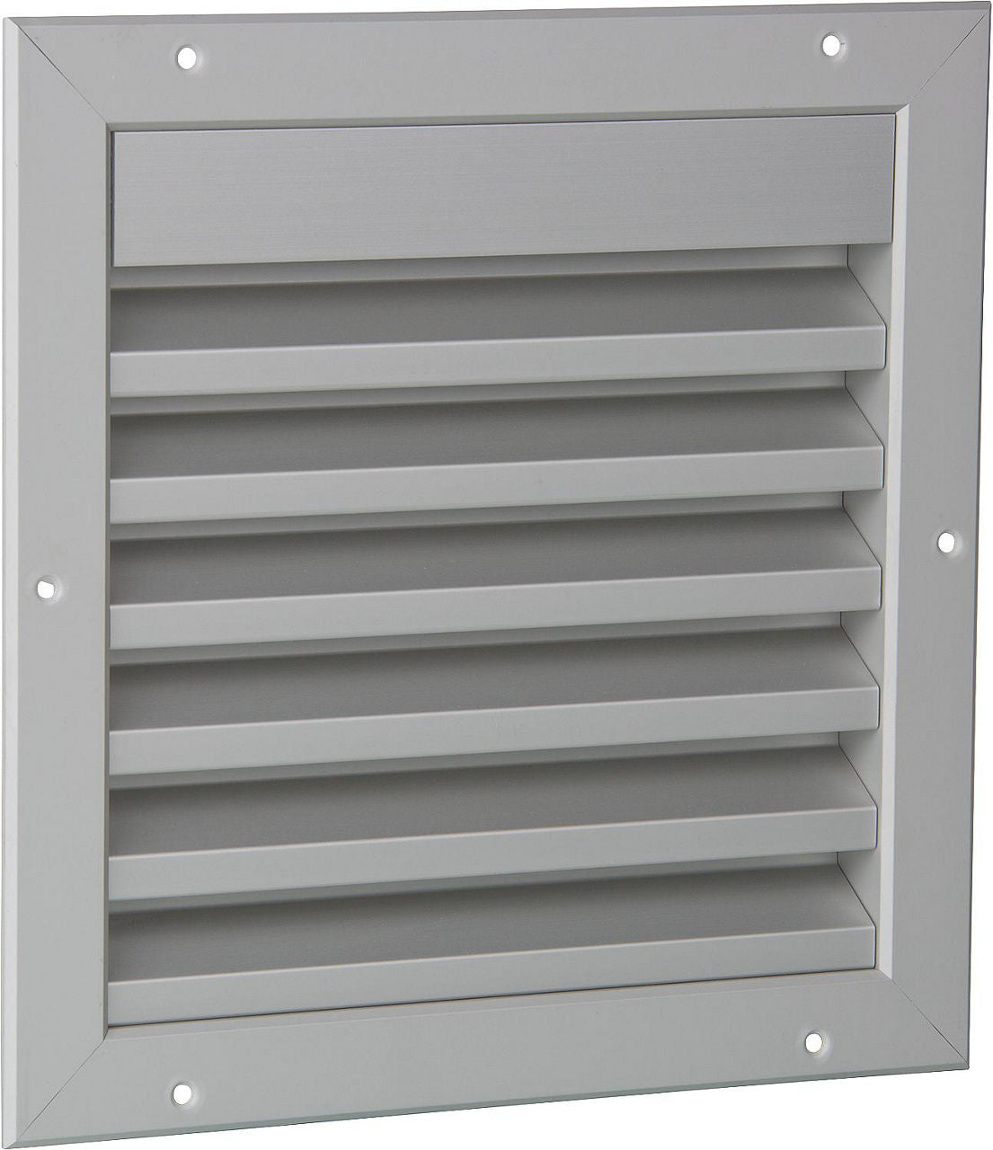 Grille pare-pluie en aluminium anodisé avec moustiquaire et cadre d'encastrement UPMANN