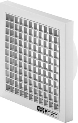 Grille de ventilation ronde Helios en plastique blanc à emboîter