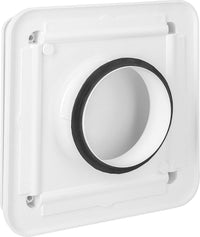 Bouche d'entrée et d'extraction d'air universelle S&P BDO, plastique blanc