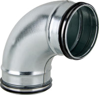Coude 90° Rokaflex pour tube agrafé, galvanisé