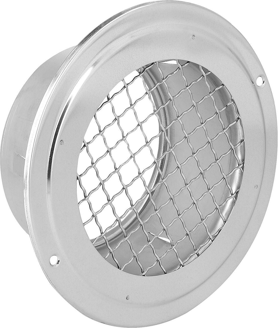 Grille de ventilation ronde en inox V2A avec grille ondulée et tubulure