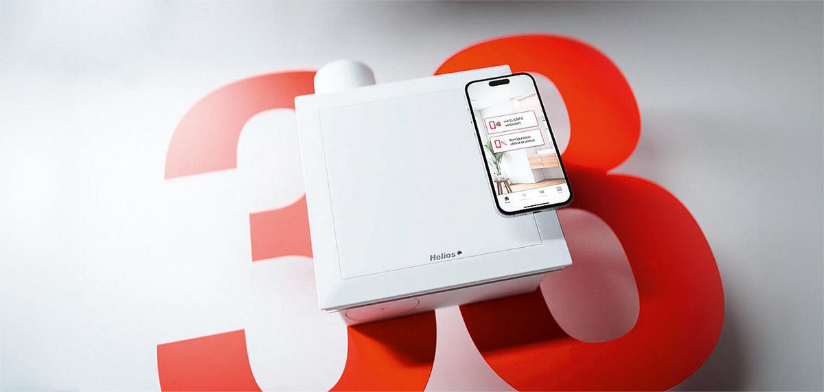 Insert de ventilateur Helios ELS NFC, paramétrable par application