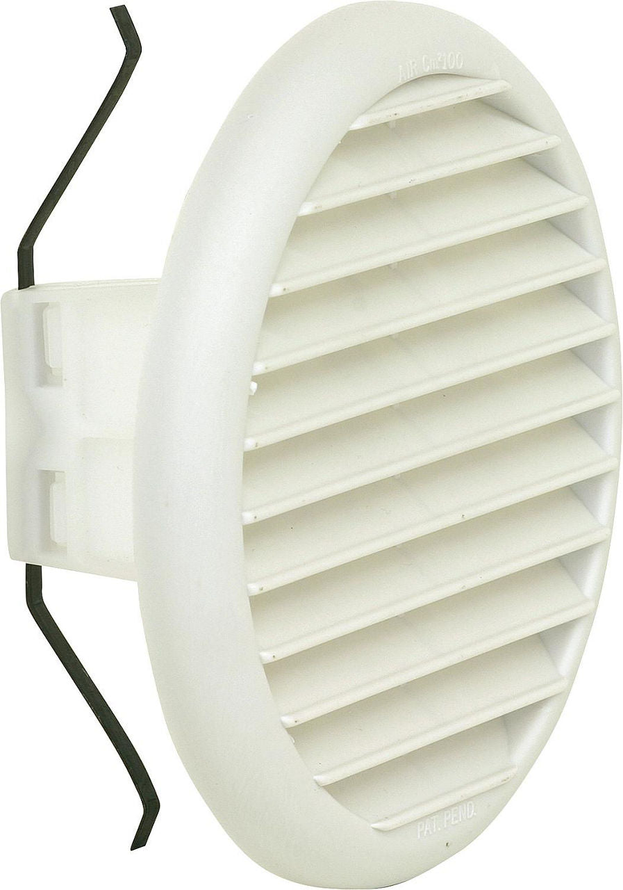 Grille de ventilation ronde Helios LGK en plastique blanc