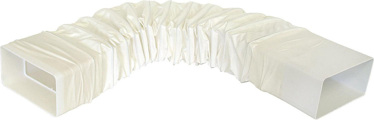 Coude flexible Helios FLBF 100 pour conduit plat 110 x 55 mm, plastique blanc