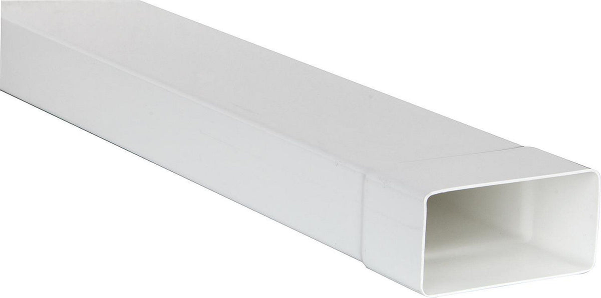 Conduit plat Helios FL avec manchon, 110 x 55 mm, plastique blanc