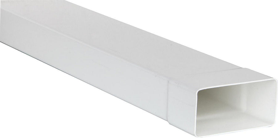 Conduit plat Helios FL avec manchon, 110 x 55 mm, plastique blanc