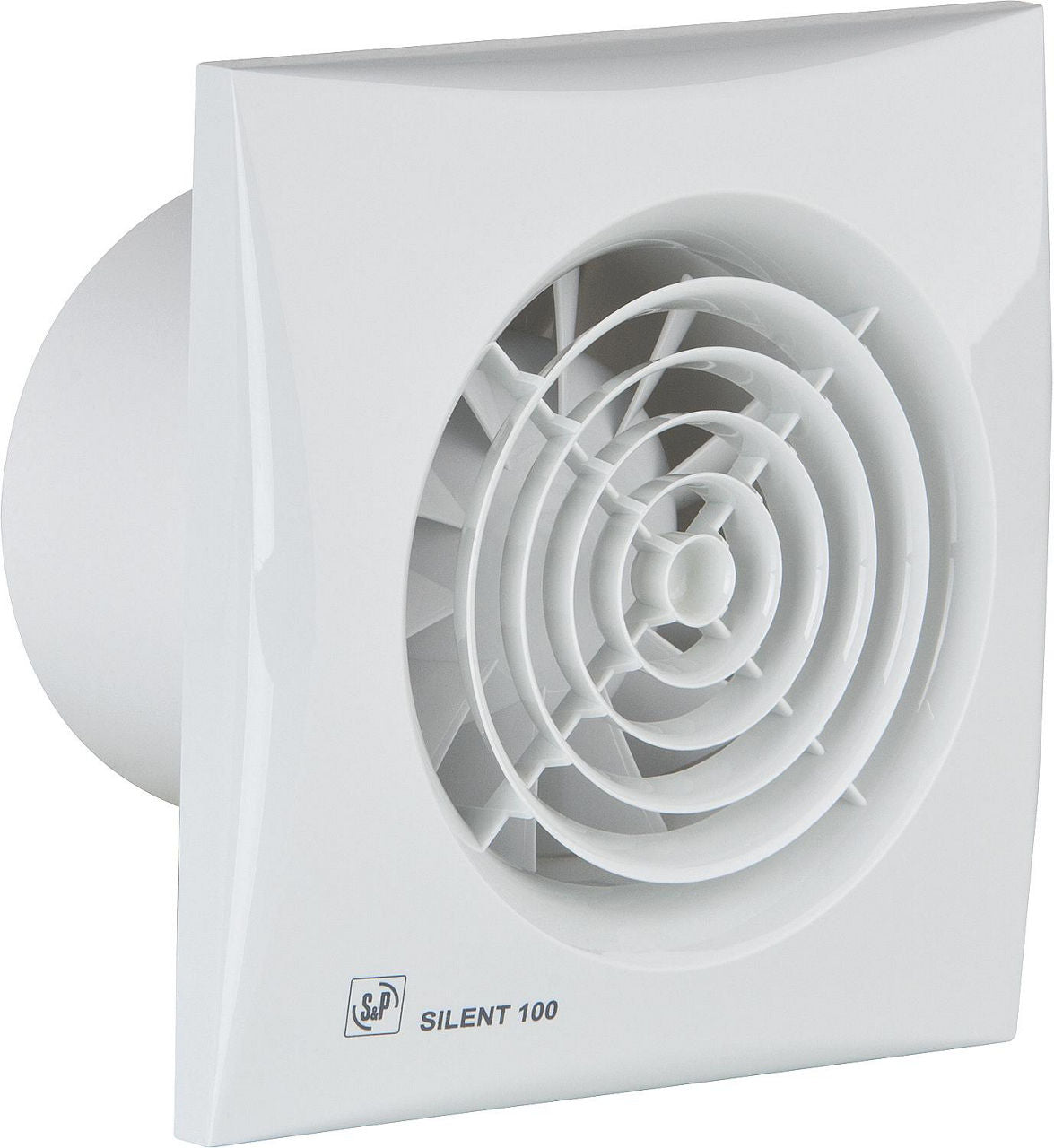 Ventilateur pour petite pièce S&P Silent-100 CZ, blanc, DN 100