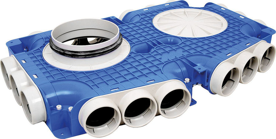 Répartiteur d'air Evenes pour tube rond, 18 sorties Ø 63 mm, Ø 160 mm