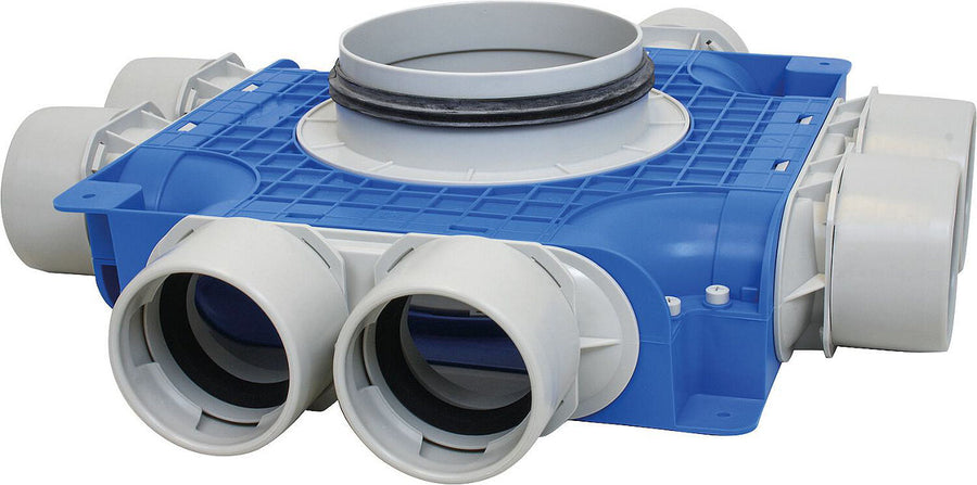 Répartiteur d'air Evenes pour tube rond, 8 sorties Ø 75 mm, Ø 160 mm
