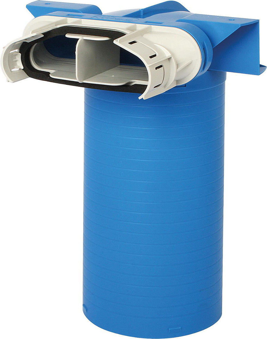 Élément d'entrée et de sortie d'air Evenes pour tube plat 52 x 132 mm, 90°