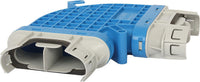 Coude 90° horizontal Evenes pour tube plat 52 x 132 mm, plat en bas