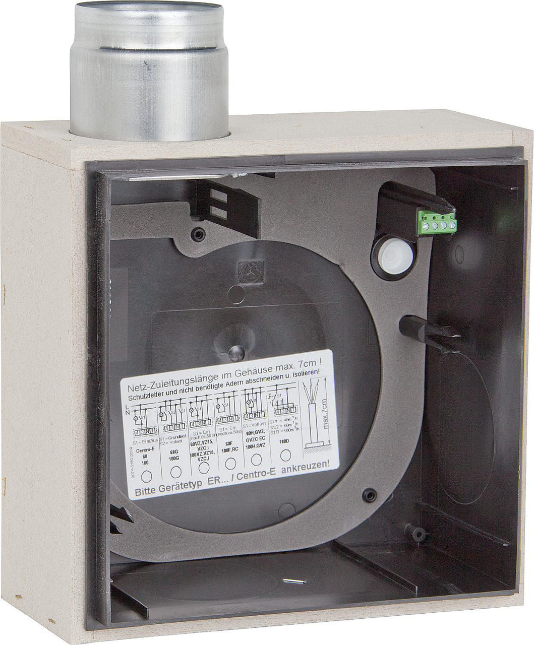 Boîtier encastré Maico ER-UP/G, pour système d'extraction ER