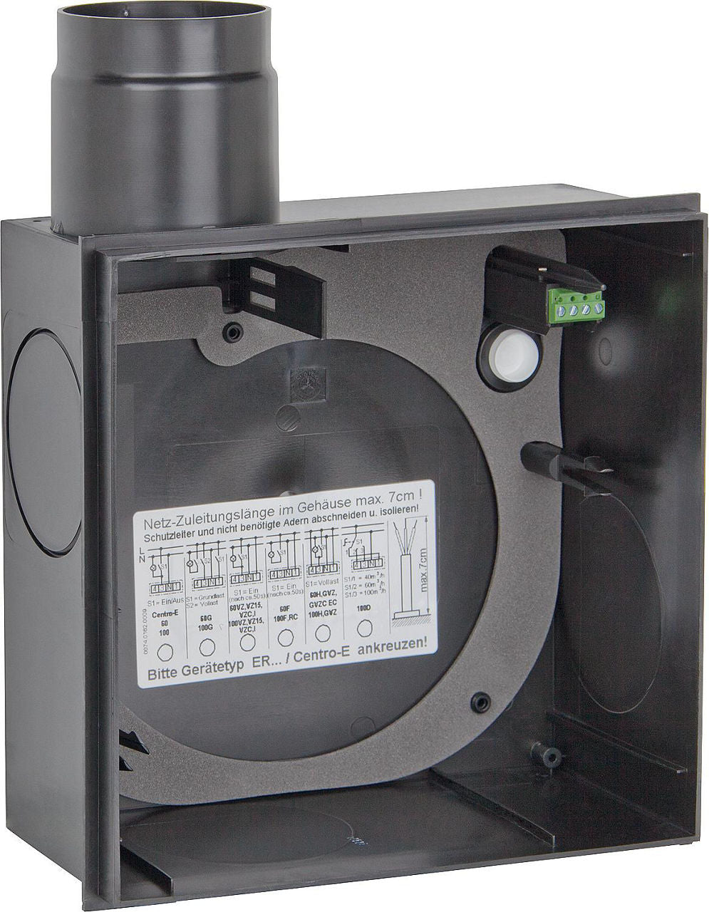 Boîtier encastré Maico ER-UP/G, pour système d'extraction ER