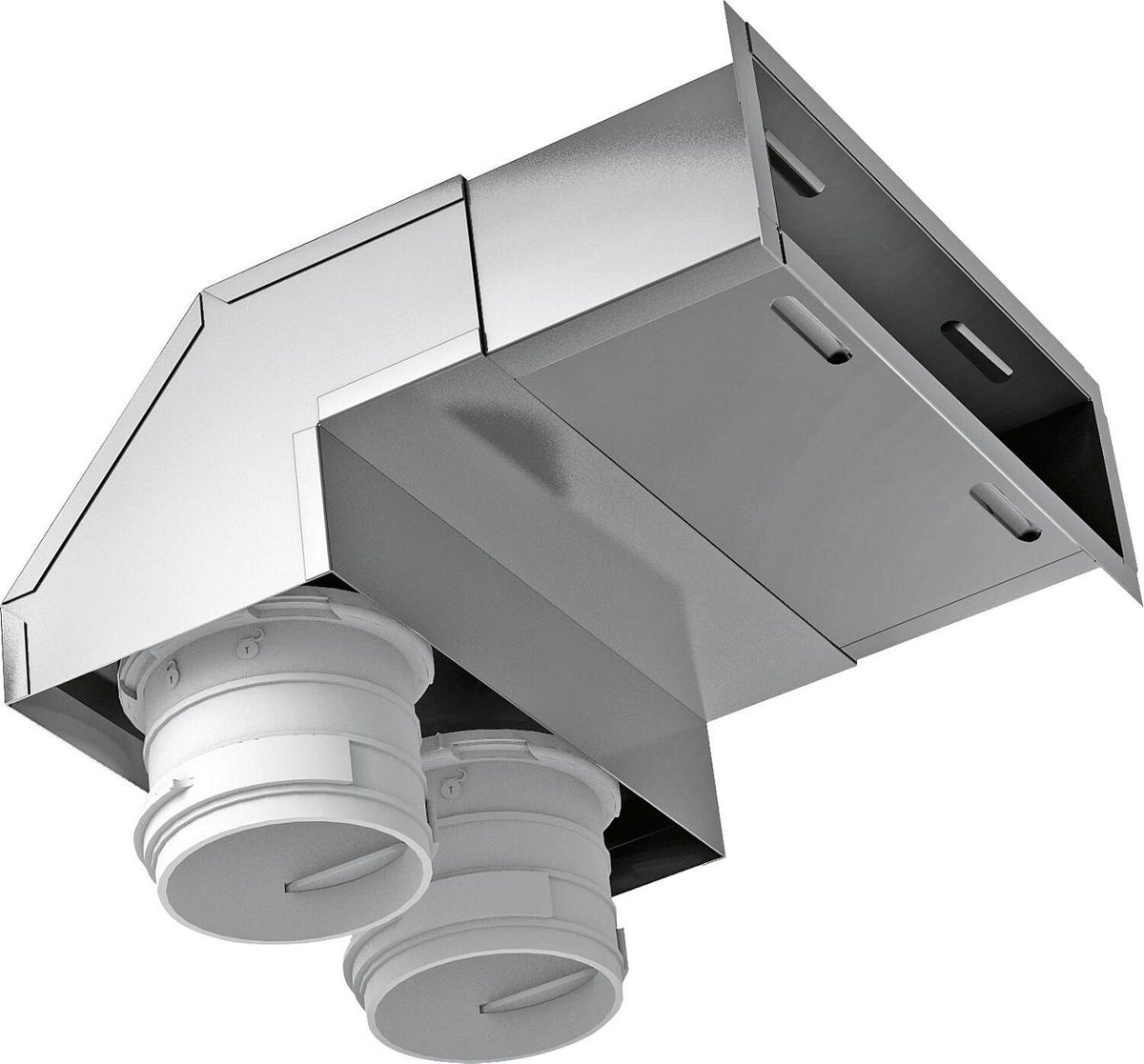 Adaptateur de vanne mural coudé Blauberg BlauFast RPWB 200 x 55, 2 sorties