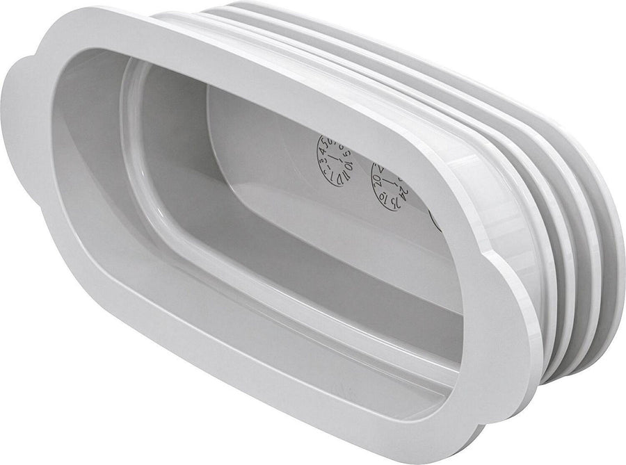 Couvercle d'obturation ovale Blauberg BlauFast OFP 52, 117 x 52 mm, pour brides ovales