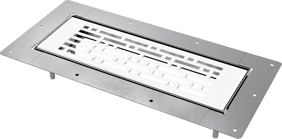 Grille de sol Blauberg BlauFast GF 300 x 100 03, métal blanc