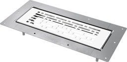 Grille de sol Blauberg BlauFast GF 300 x 100 03, métal blanc