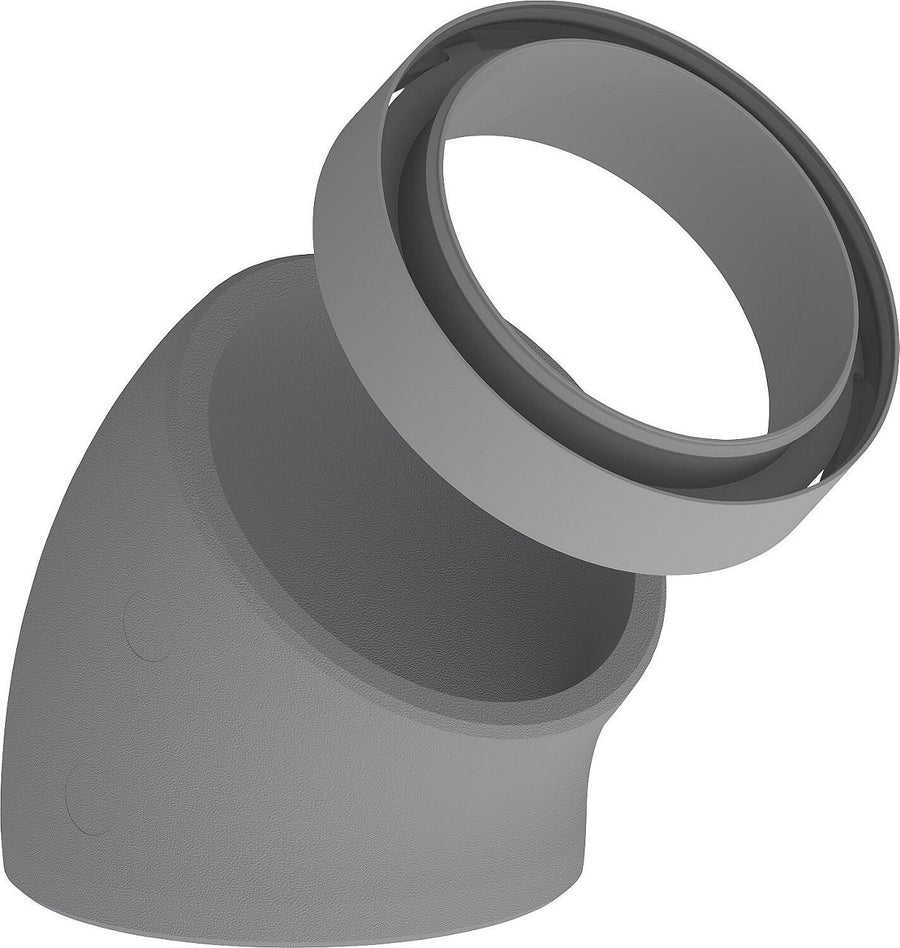 Coude isolé 45° Blauberg BlauFast IsoSys RB 125, EPS