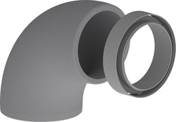 Coude isolé 90° Blauberg BlauFast IsoSys, EPS