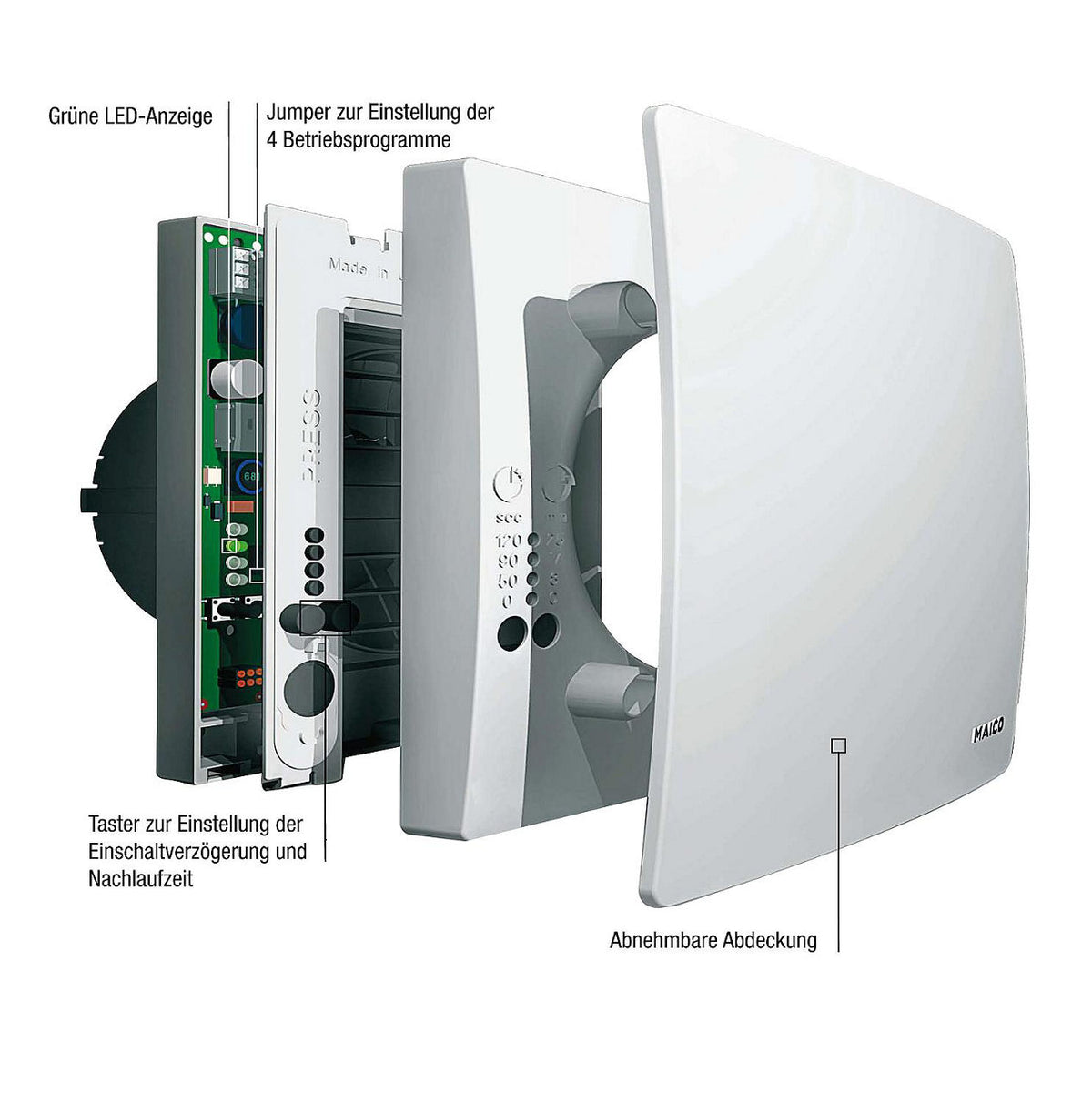 Ventilateur pour petite pièce Maico ECA 100 ipro, DN 100