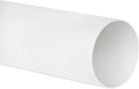 Tube rond Upmann, plastique blanc