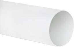 Tube rond Upmann, plastique blanc