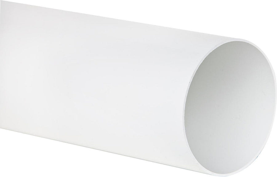 Tube rond Upmann, plastique blanc