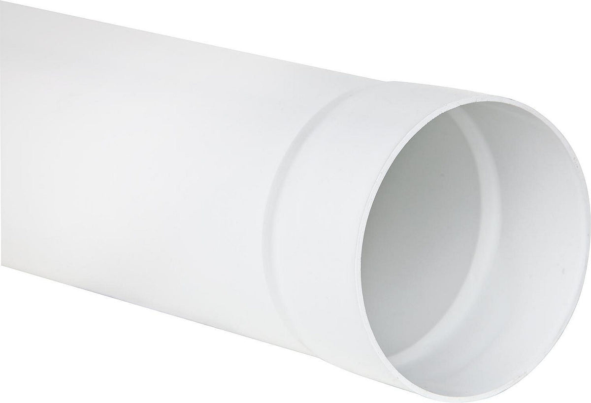 Tube rond Upmann, plastique blanc