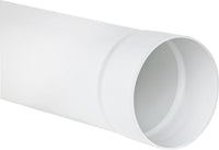 Tube rond Upmann, plastique blanc