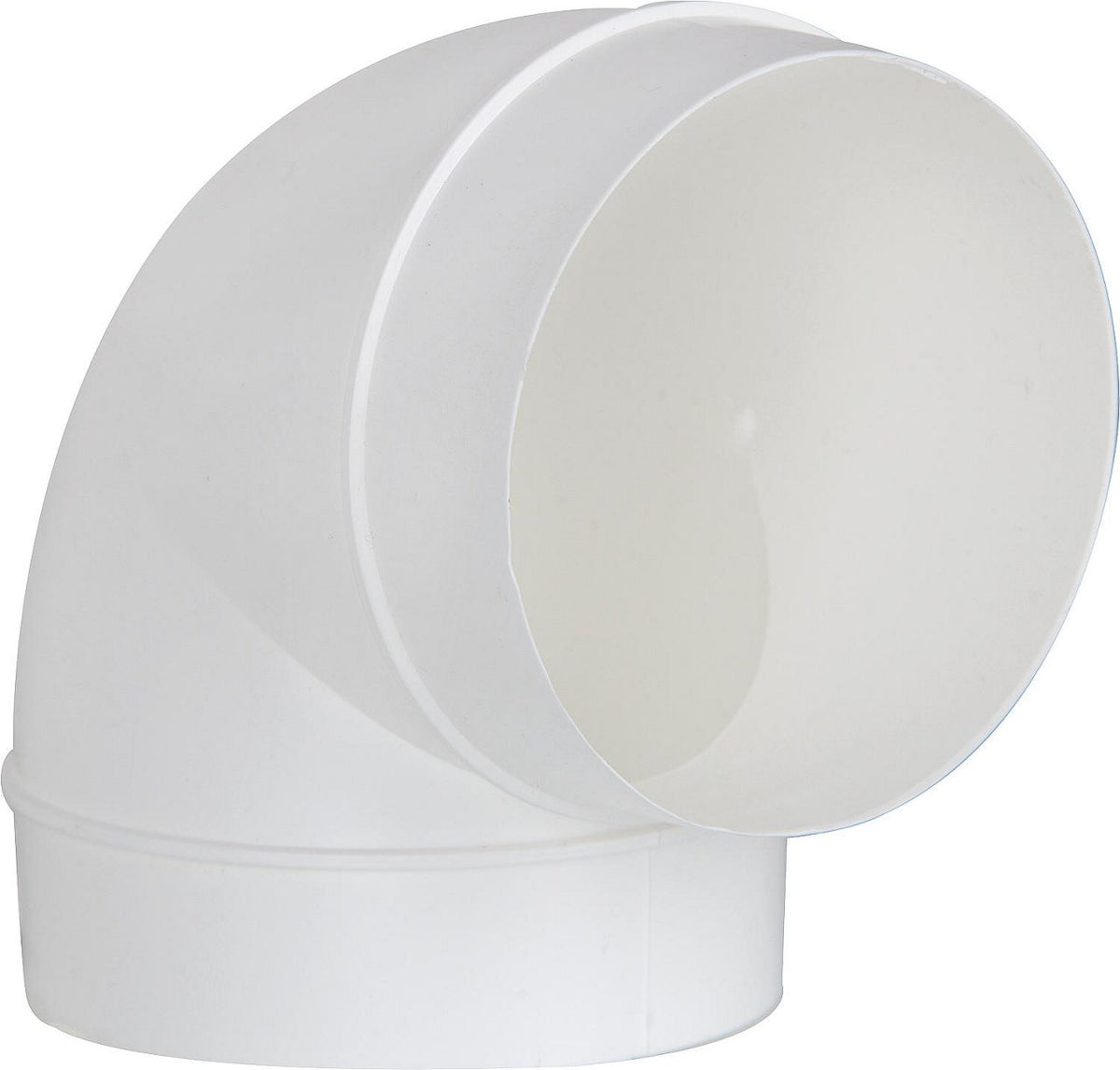 Coude 90° Upmann pour tube rond, blanc, avec manchon