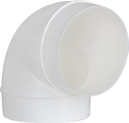 Coude 90° Upmann pour tube rond, blanc, avec manchon