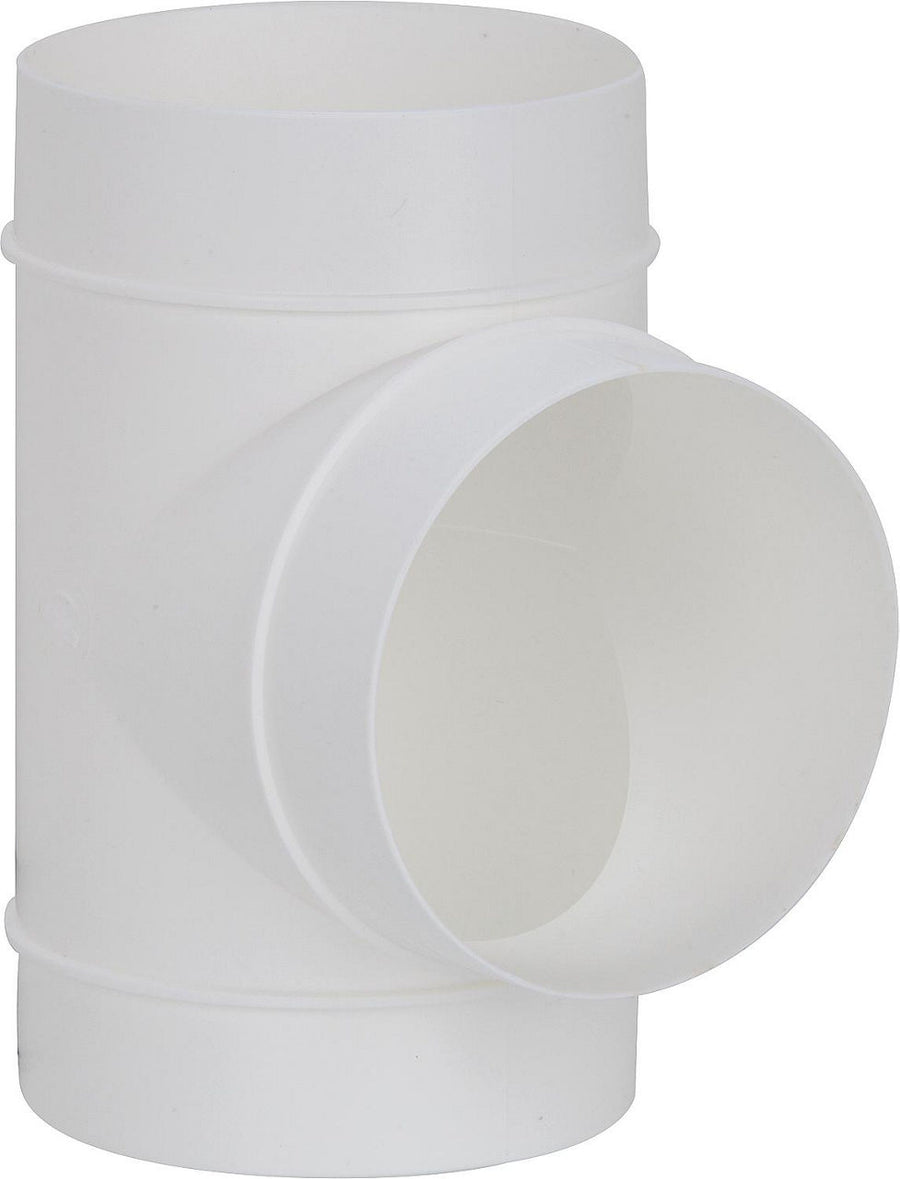 Té Upmann pour tube rond, blanc, avec manchon