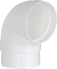 Pièce de déviation Upmann avec piquage, tube rond, blanche