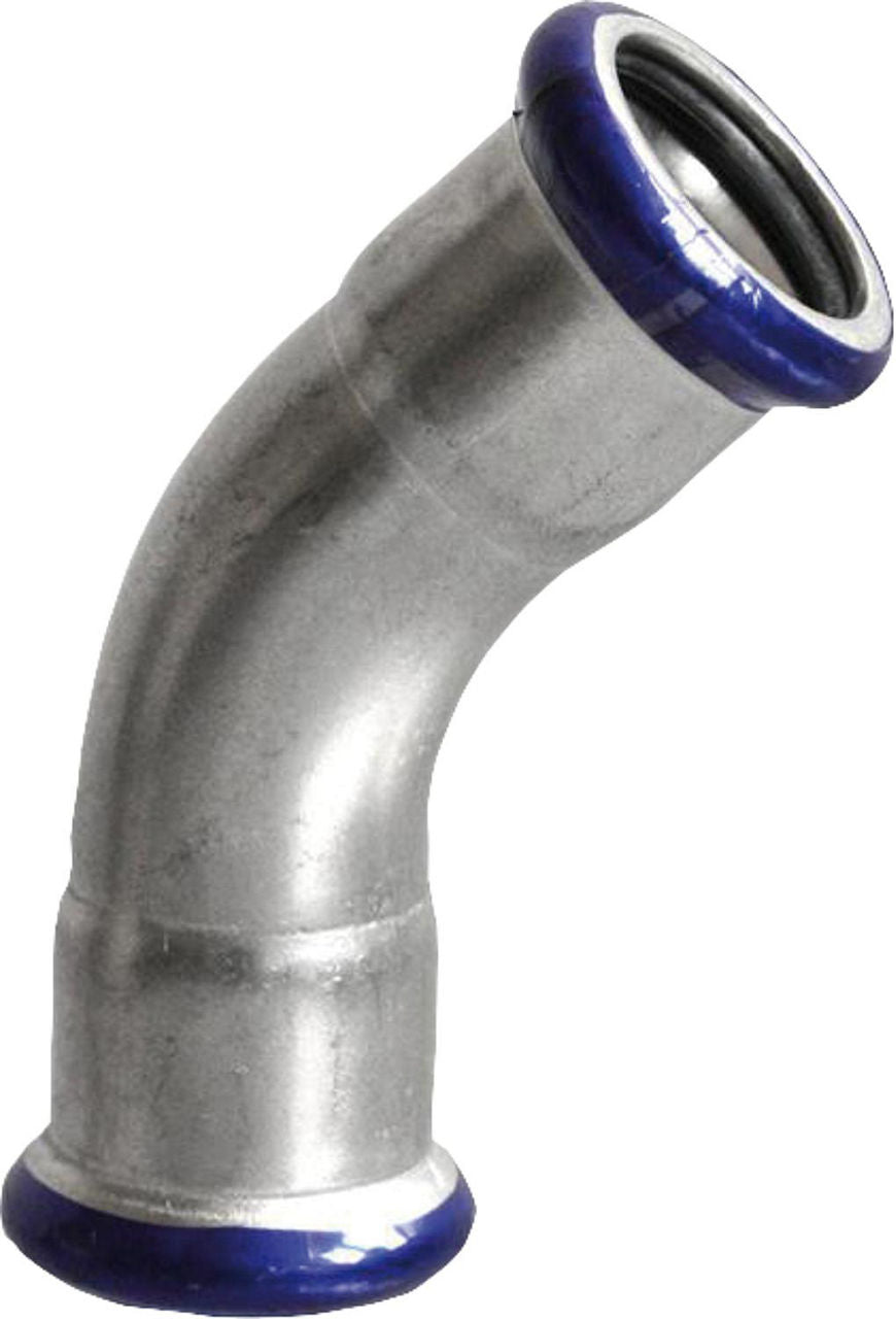 Winkelstück 45°, Edelstahl-Pressfitting, M-Kontur